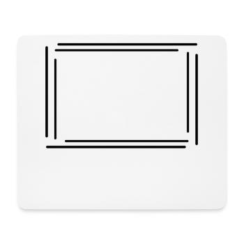 Rectangular frame with black lines - Mouse Pad (horizontal) - white - Front