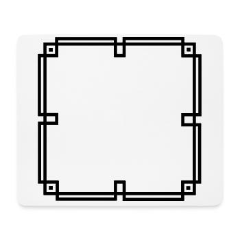 Oriental Frame Lines Line Décoration - Tapis de souris (format paysage) - blanc - Devant
