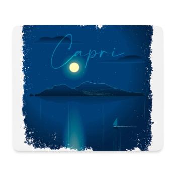 Capri de nuit - Tapis de souris (format paysage) - blanc - Devant