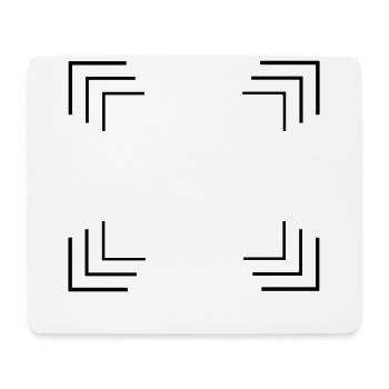 Corners frame in black - Mouse Pad (horizontal) - white - Front