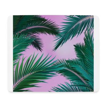 Palmiers tropicaux - Tapis de souris (format paysage) - blanc - Devant