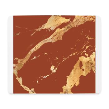 Brown-Gold Marble effect - Mouse Pad (horizontal) - white - Front