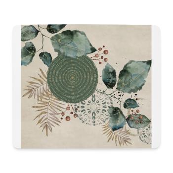 Green Art Deco 1 - Mouse Pad (horizontal) - white - Front