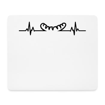 Bratwurst ECG Amour pour le cadeau de grillade - Tapis de souris (format paysage) - blanc - Devant