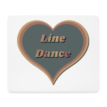 Line dance heart - Mouse Pad (horizontal) - white - Front