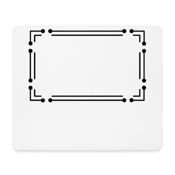 Rahmen Linie Strich Punke in schwarz - Mousepad (Querformat) - Weiß - Vorne