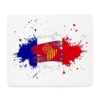 Splash Tricolore Languedoc Roussillon - Mouse Pad (horizontal) - white - Front