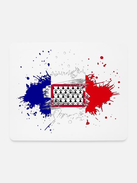 Splash Tricolore Limousin - Mousepad (Querformat) - Weiß