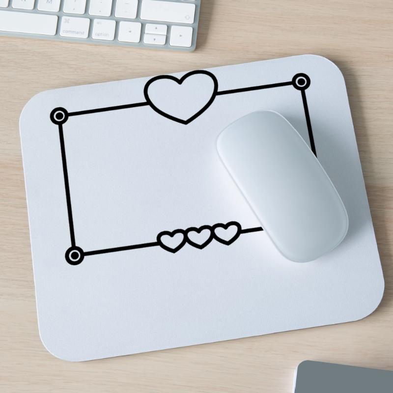 Heart Frame Rectangular Shape Background Mouse Pad (horizontal)