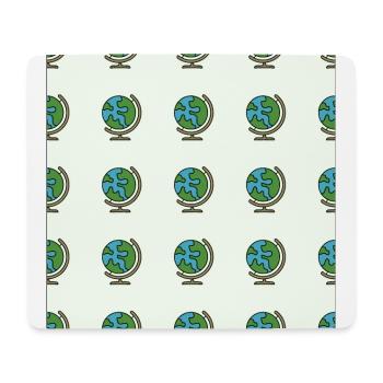 Globusmuster - Schulanfang 2022 / 2023 - Mousepad (Querformat) - Weiß - Vorne