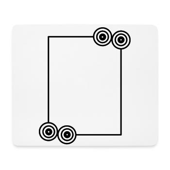Elongated black frame Basic text - Mouse Pad (horizontal) - white - Front
