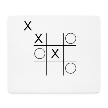 TICTACTOE Trick - Mousepad (Querformat) - Weiß - Vorne