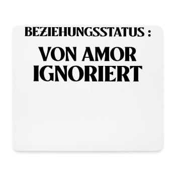 Single Spruch Beziehungsstatus Ledig - Mousepad (Querformat) - Weiß - Vorne