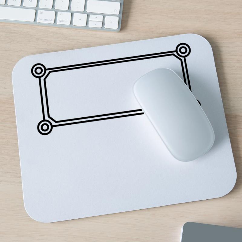 Rectangular frame black round corners Mouse Pad (horizontal)