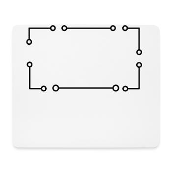 Schwarzer Elektronen Rahmen Rechteckig - Mousepad (Querformat) - Weiß - Vorne