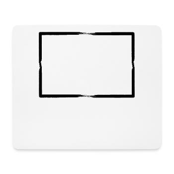 Schwarzer Pinselstriche Rahmen - Mousepad (Querformat) - Weiß - Vorne