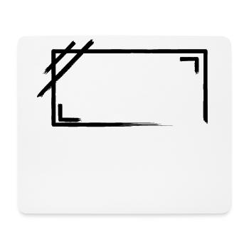 Verwitterter Rechteckiger Rahmen Striche - Mousepad (Querformat) - Weiß - Vorne