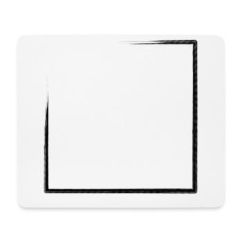 Cadre rectangulaire patiné - Tapis de souris (format paysage) - blanc - Devant