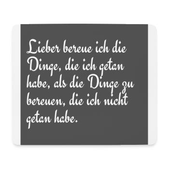 Bereuen Motivation - Mousepad (Querformat) - Weiß - Vorne