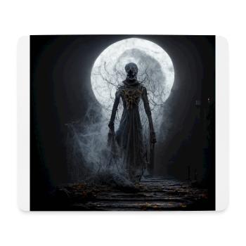 Halloween scary Witch full Moon - Mouse Pad (horizontal) - white - Front
