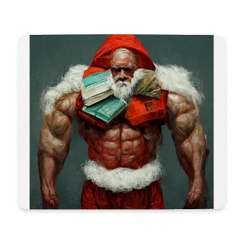 Bodybuilder Santa - Mouse Pad (horizontal) - white - Front