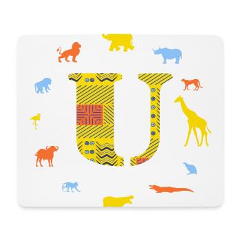 afrika u - Mousepad (Querformat) - Weiß - Vorne