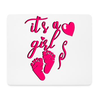 it's a girl - Mouse Pad (horizontal) - white - Front