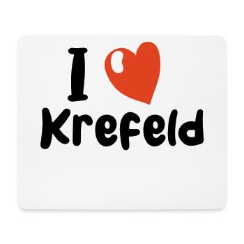 I love Krefeld mit Herz - Mousepad (Querformat) - Weiß - Vorne