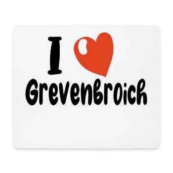 I love Grevenbroich - Mousepad (Querformat) - Weiß - Vorne