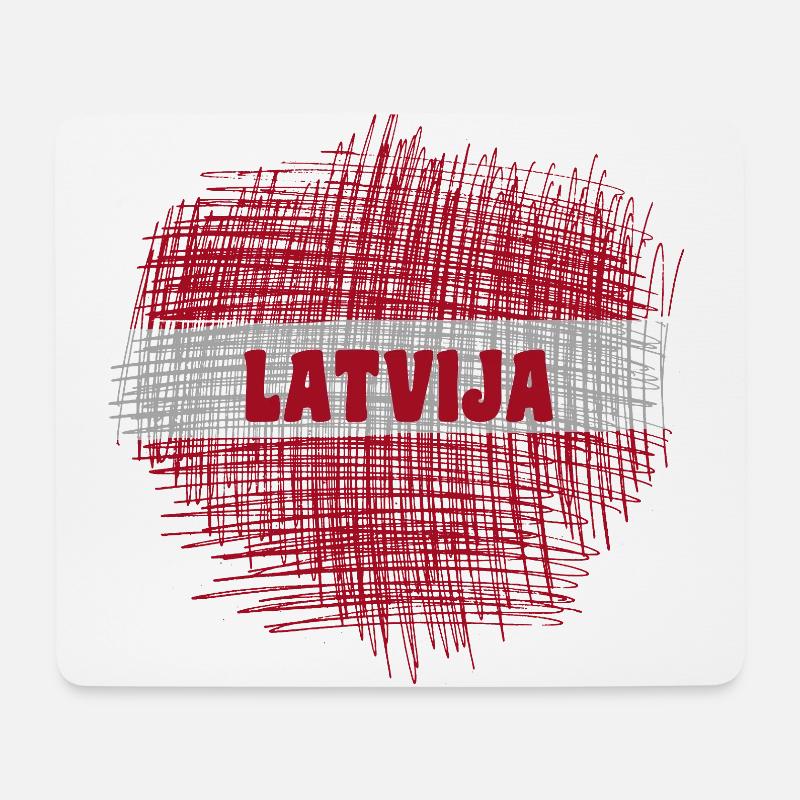 Latvia - Mouse Pad (horizontal) - white