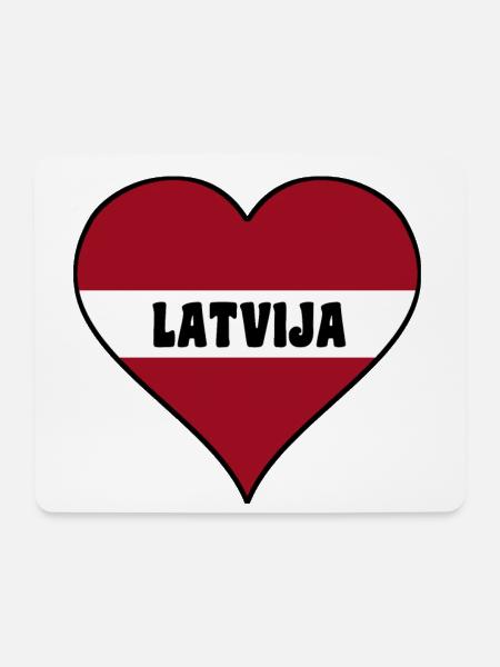 Lettland - Mousepad (Querformat) - Weiß