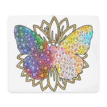 Hippie Peace Peace 60's 70's Love T-Shirt - Mouse Pad (horizontal) - white - Front