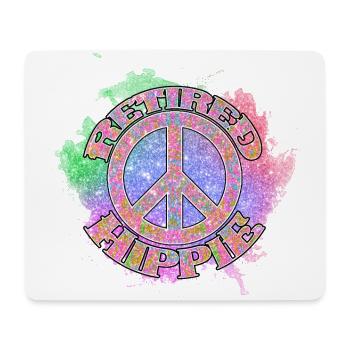 Hippie Peace Peace 60's 70's Love T-Shirt - Mouse Pad (horizontal) - white - Front