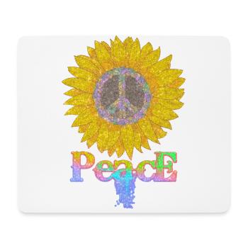 Hippie Peace Peace 60's 70's Love T-Shirt - Mouse Pad (horizontal) - white - Front