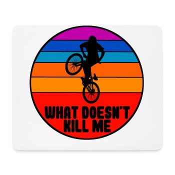 BMX Fahrrad / BMX Bike / BMX Freestyle - Mousepad (Querformat) - Weiß - Vorne