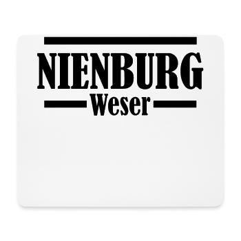 nienburg weser Schriftzug - Mousepad (Querformat) - Weiß - Vorne