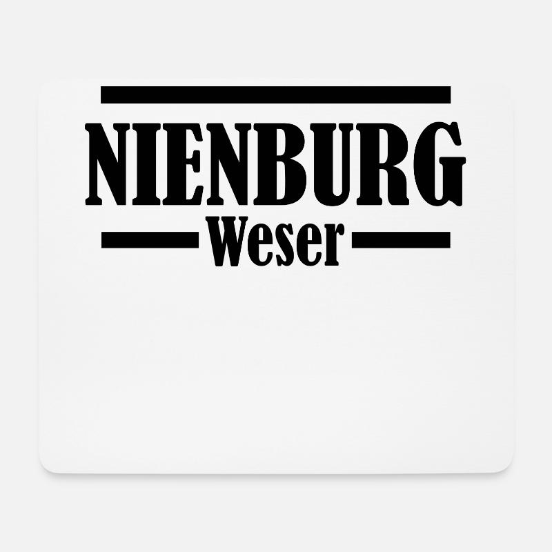 nienburg weser Schriftzug - Mousepad (Querformat) - Weiß