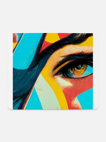 comic pop art - Mouse Pad (horizontal) - white