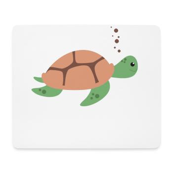 Schildkröte - Mousepad (Querformat) - Weiß - Vorne