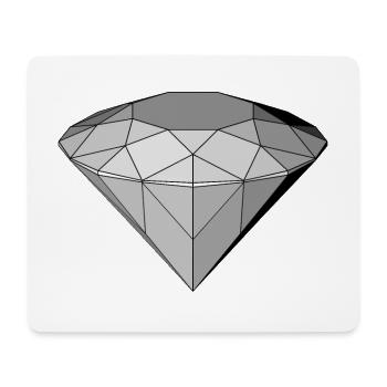 Diamant - Tapis de souris (format paysage) - blanc - Devant
