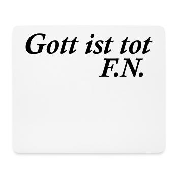 gott ist tot - Mousepad (Querformat) - Weiß - Vorne