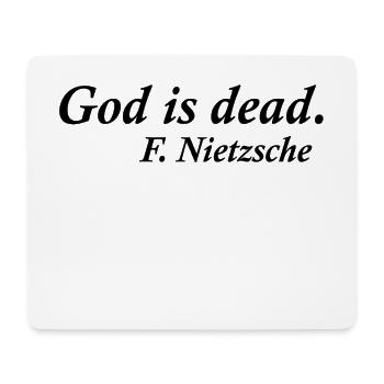 god is dead - Mousepad (Querformat) - Weiß - Vorne