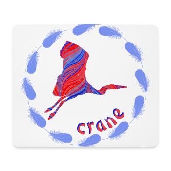 kranich e 279 - Mousepad (Querformat) - Weiß - Vorne