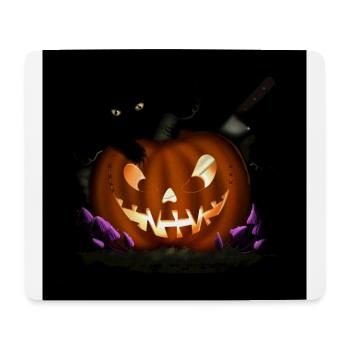 Carved Halloween Pumpkin - Mouse Pad (horizontal) - white - Front