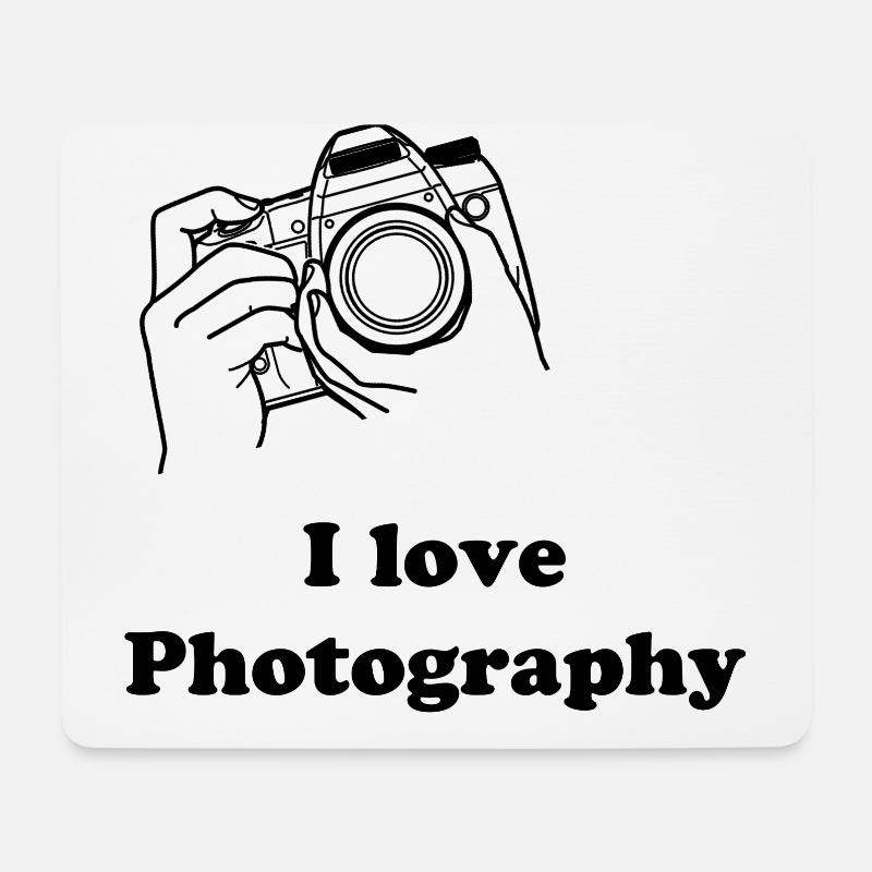 love photography - Mousepad (Querformat) - Weiß