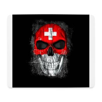 Totenkopf Schweiz - Mousepad (Querformat) - Weiß - Vorne