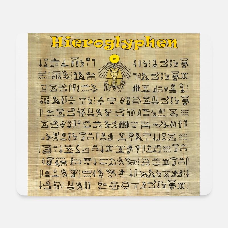 Ägyptische HIEROGLYPHEN - Mousepad (Querformat) - Weiß
