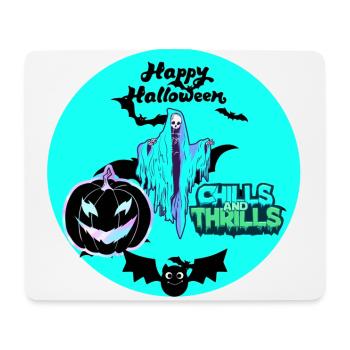 Halloween, bats and pumpkin - Mouse Pad (horizontal) - white - Front