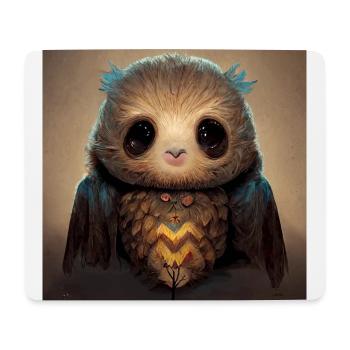 Niedliche Eulenhybride - Mousepad (Querformat) - Weiß - Vorne