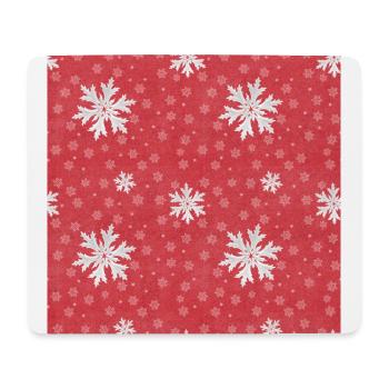 Flocons de neige à Noël - Tapis de souris (format paysage) - blanc - Devant